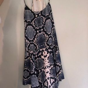 Eight sixty blue print dress